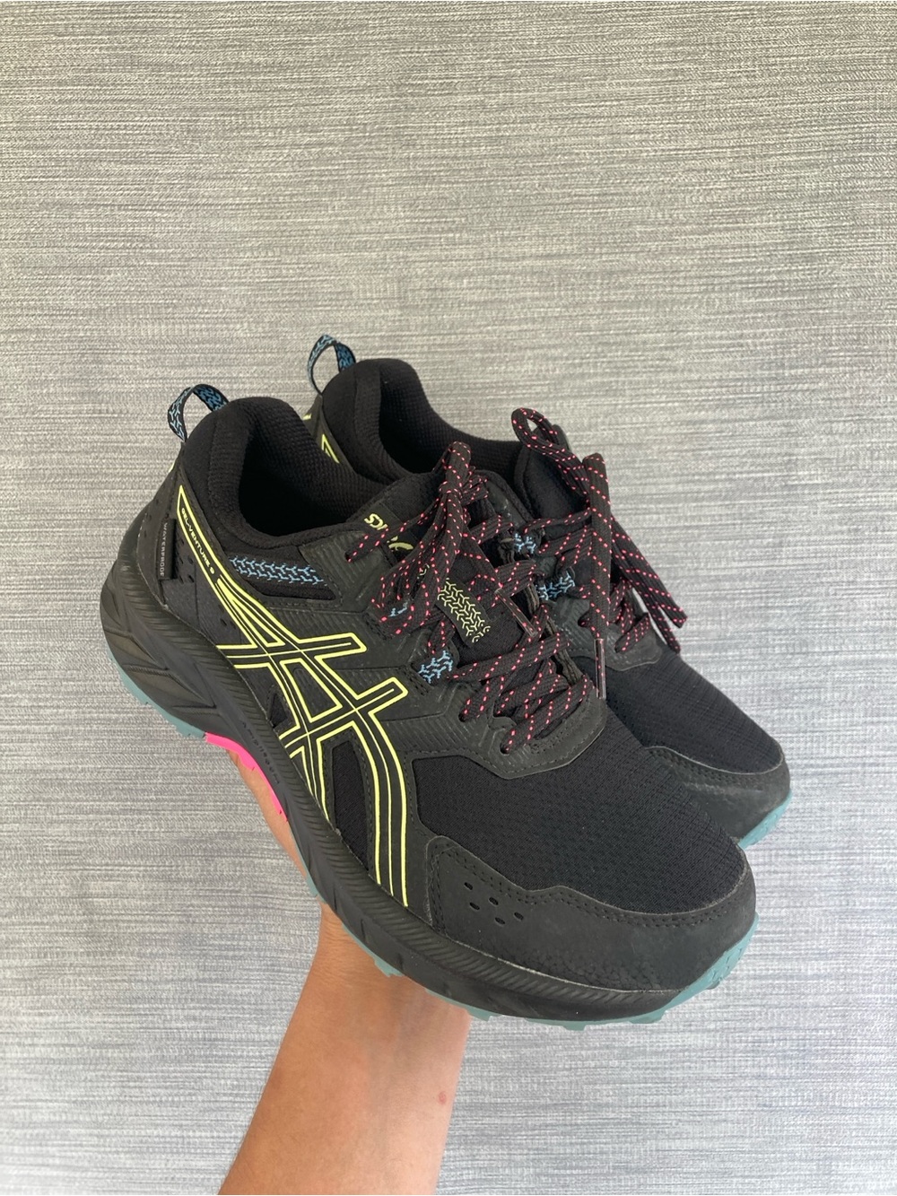 ASICS Gel-Venture 9 Waterproof Trail Running Shoes Black Womens 6.5